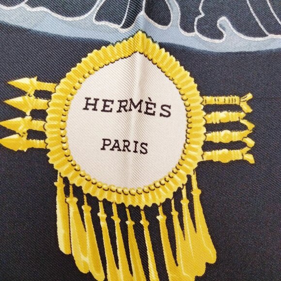 Authentic Hermes scarf Carre 90 Mexique Black 100% Silk mn420-121325 - Picture 4 of 10